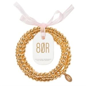 Gold Beaded Bracelet Set of 5